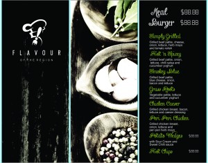 close up of one of the menus